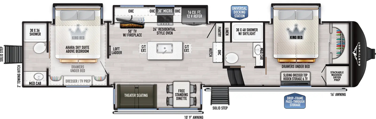 Ahara 390DS Floorplan